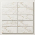 Calacatta Gold (Italian) Marble 4x12 Honed Tile close-up