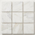 Calacatta Gold (Italian) Marble 5/8x5/8 Honed Mosaic close-up