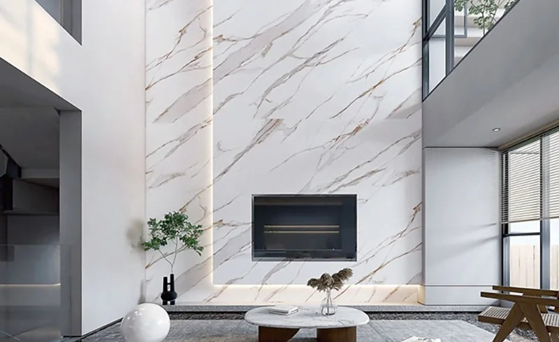 Calacatta Gold Lux 24x48 Semi Polished Porcelain Floor and Wall Tile