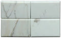 Calacatta Gold 3x6 Deep Beveled Polished Veined Marble Tile
