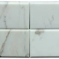 Calacatta Gold 3x6 Deep Beveled Polished Veined Marble Tile