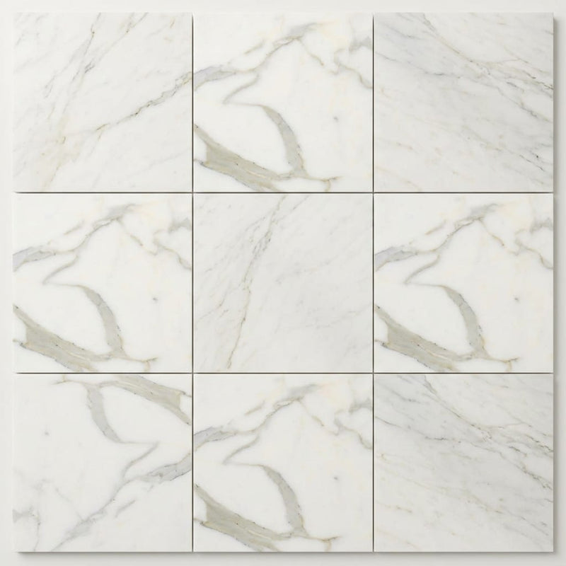 Calacatta Gold Marble Tile 12x12 Honed close-up