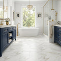 Calacatta Gold Marble Tile 12x24 Honed — Primary Bath floor