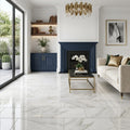 Calacatta Gold Marble Tile 12x24 Polished — Living Room floor