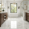 Calacatta Gold Marble Tile 12x24 Polished — Primary Bath floor