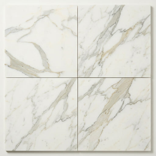 Calacatta Gold Marble Tile 18x18 Honed close-up