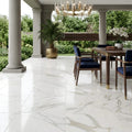 Calacatta Gold Marble Tile 18x18 Honed — Covered Patio floor