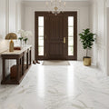 Calacatta Gold Marble Tile 18x18 Honed — Foyer floor
