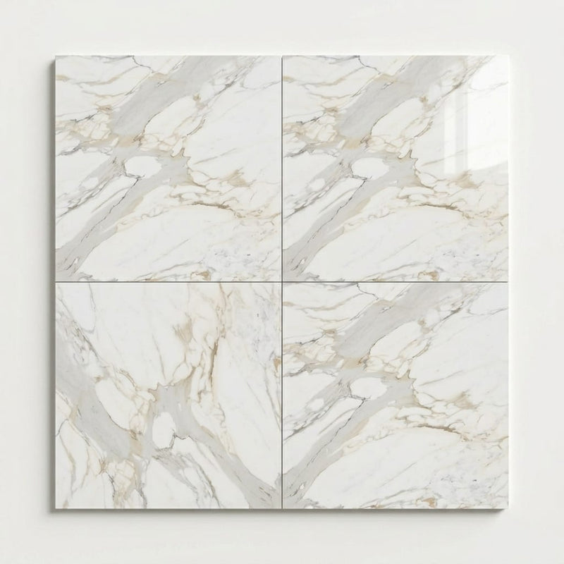 Calacatta Gold Marble Tile 18x18 Polished close-up