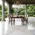 Calacatta Gold Marble Tile 18x18 Polished — Covered Patio floor