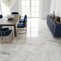 Calacatta Gold Marble Tile 18x18 Polished — Dining Room floor