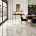 Calacatta Gold Marble Tile 18x18 Polished — Living Room floor