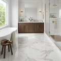 Calacatta Gold Marble Tile 18x36 Polished — Primary Bath floor