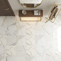 Calacatta Gold Marble Tile 24x24 Honed — Foyer floor
