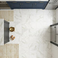 Calacatta Gold Marble Tile 24x24 Honed — Kitchen floor