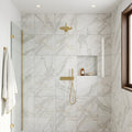 Calacatta Gold Marble Tile 24x24 Polished — Bathroom shower wall