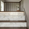 Calacatta Gold Marble Tile 3x6 Polished — Stairway stair riser edge
