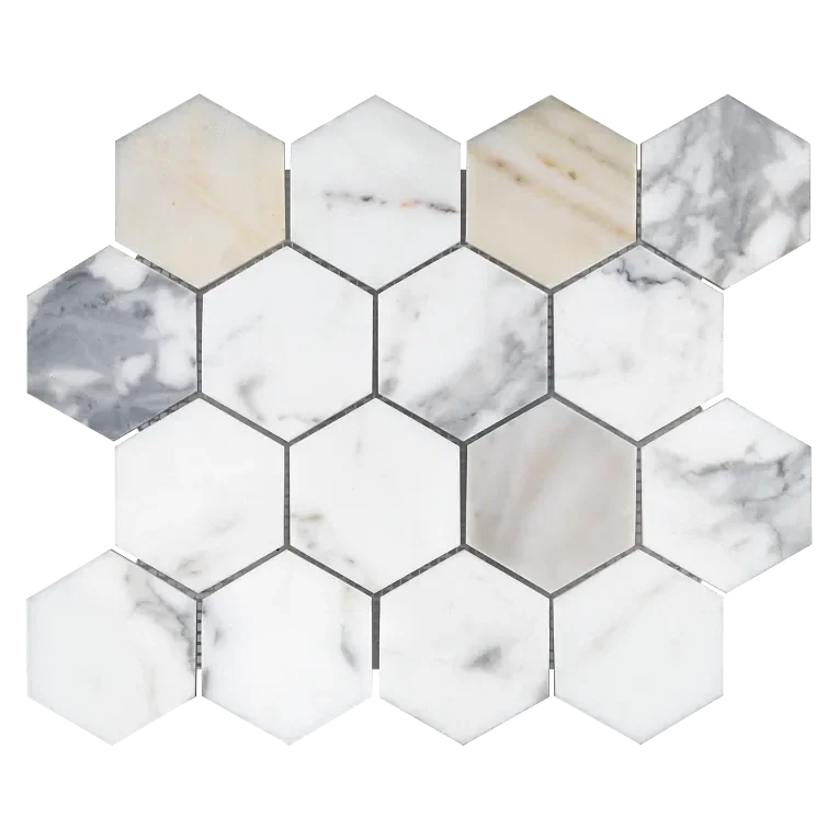 Calacatta Gold Mini Brick Polished Marble Mosaic