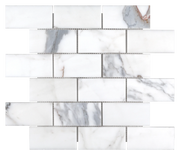 Calacatta Gold Mini Brick Polished Marble Mosaic