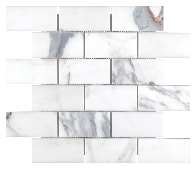 Calacatta Gold Mini Brick Polished Marble Mosaic