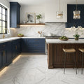 Calacatta Gris 12x24 Honed Marble Tile — Kitchen floor