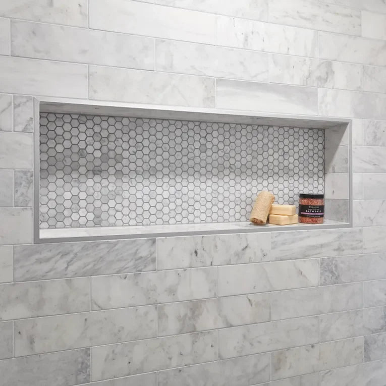 Calacatta Gris 4x16x3/8 Honed Marble Tile