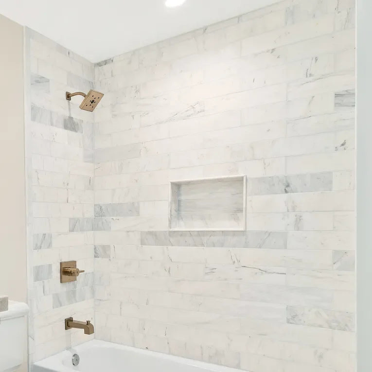 Calacatta Gris 4x16x3/8 Honed Marble Tile