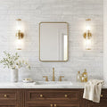 Calacatta Gris 4x16x3/8 Honed Marble Tile — Bathroom wall
