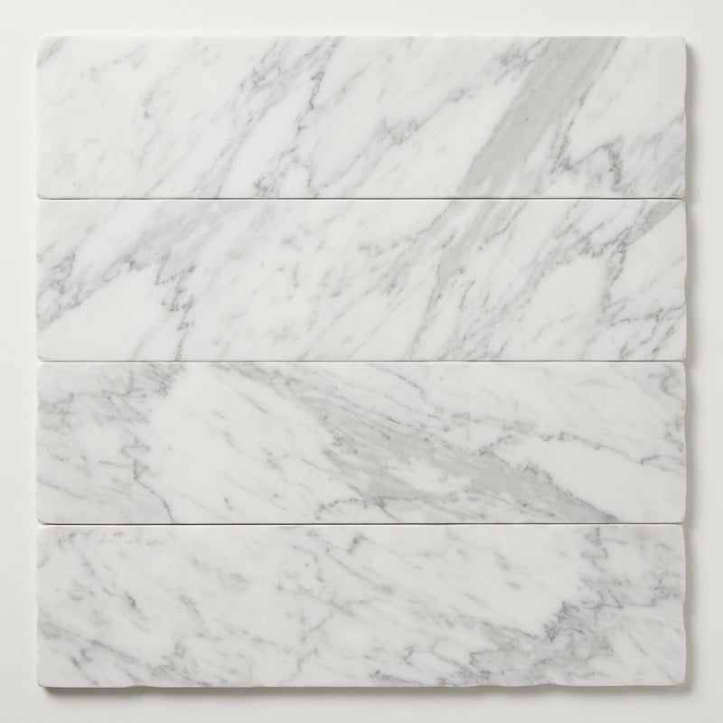 Calacatta Gris 4x16x3/8 Honed Marble Tile close-up