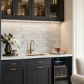 Calacatta Gris 4x16x3/8 Honed Marble Tile — Wet Bar backsplash