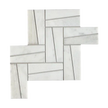 Calacatta Gris Large Chevron Honed Marble Mosaic