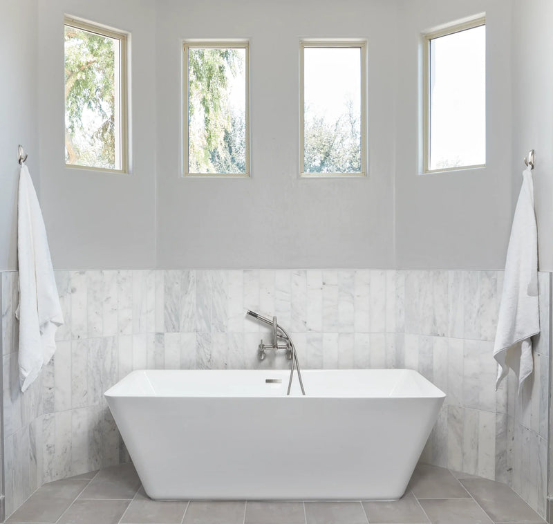 Calacatta Gris 4x16 Split Face Marble Tile