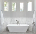 Calacatta Gris Large Chevron Honed Marble Mosaic