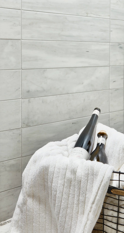 Calacatta Gris 4x16 Split Face Marble Tile