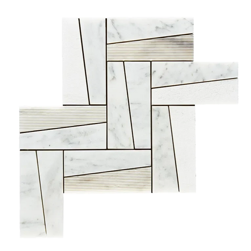 Calacatta Gris Modella Multi Finish Marble Mosaic