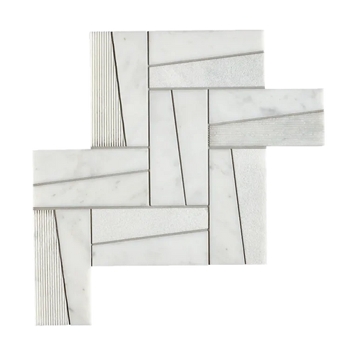 Calacatta Gris Modella Multi Finish Marble Mosaic