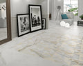 Calacatta Lux Rodapie Calacatta Superwhite Satin Rec 3.7x23.6 Baseboard Porcelain Trim