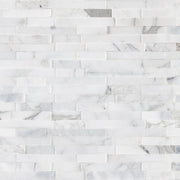 Calacatta Marbella Peel and Stick Pattern Honed Marble Mosaic Tile