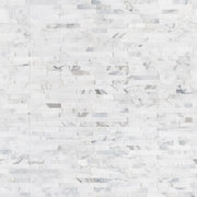 Calacatta Marbella Peel and Stick Pattern Honed Marble Mosaic Tile