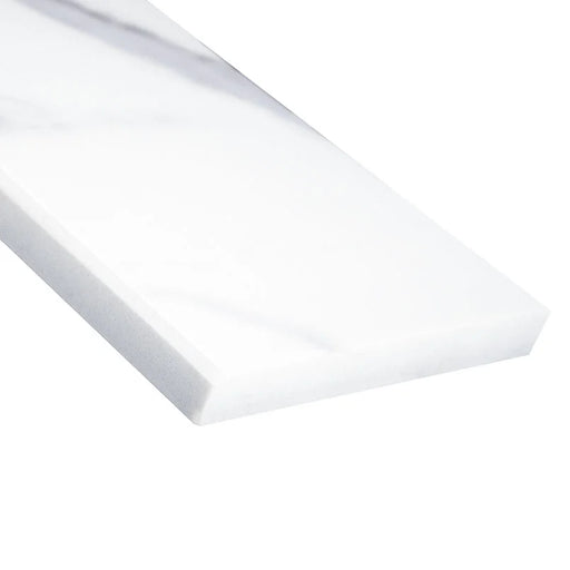 Calacatta Nowy 6x73 Polished Marble Single Beveled Trim
