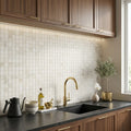 Calacatta Oliva Marble 1x1 Honed Mosaic — Kitchen backsplash