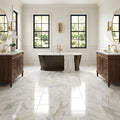 Calacatta Oliva Marble 12x24 Polished Tile — Bathroom floor