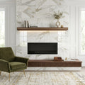 Calacatta Oliva Marble 12x24 Polished Tile — Living Room fireplace surround