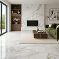 Calacatta Oliva Marble 12x24 Polished Tile — Living Room floor