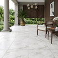 Calacatta Oliva Marble 18x18 Honed Tile — Covered Patio floor
