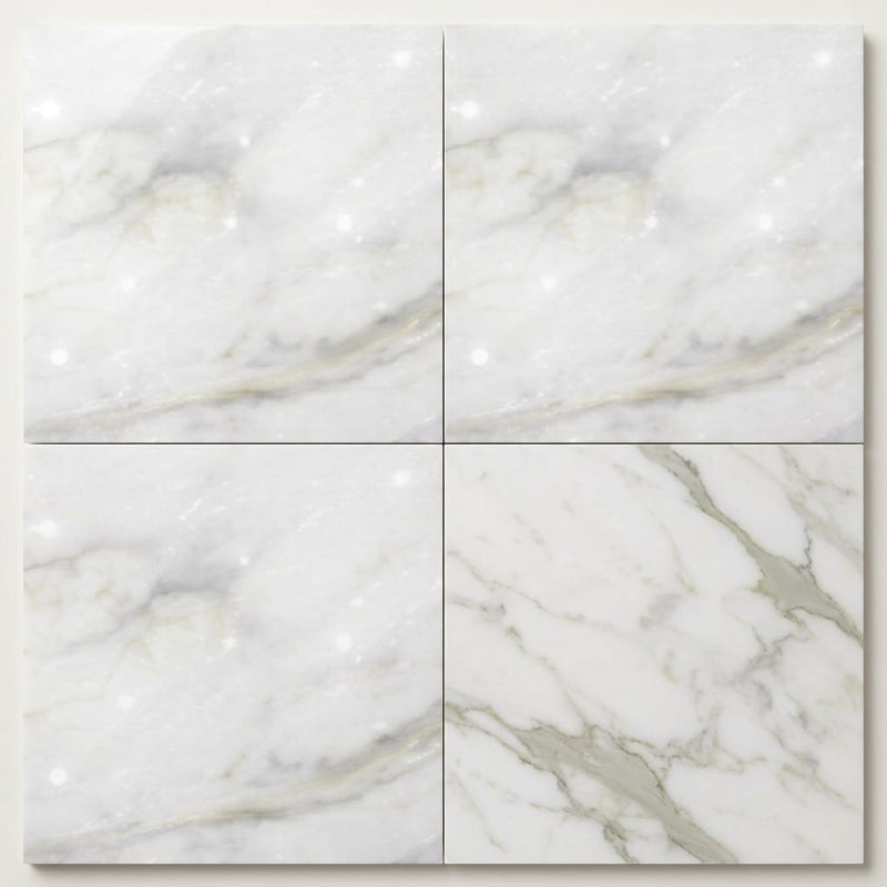 Calacatta Oliva Marble 18x18 Polished Tile close-up