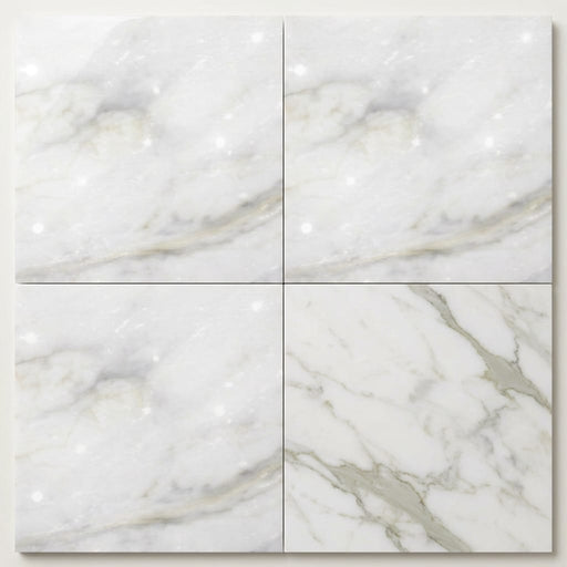 Calacatta Oliva Marble 18x18 Polished Tile close-up
