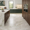 Calacatta Oliva Marble 18x36 Honed Tile — Kitchen floor