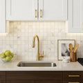 Calacatta Oliva Marble 2x2 Honed Mosaic — Kitchen backsplash