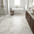 Calacatta Oliva Marble 24x24 Honed Tile — Primary Bath floor